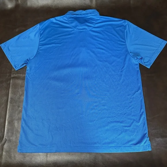 Callaway Polo Shirt Short Sleeve Opti-Dri Blue Square Golf Shirt XL - Picture 6 of 6